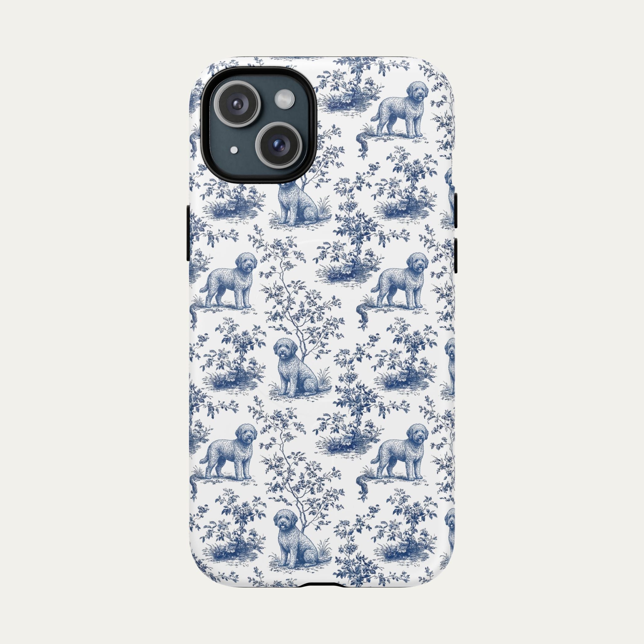 Spanish Water Dog Blue Toile Phone case