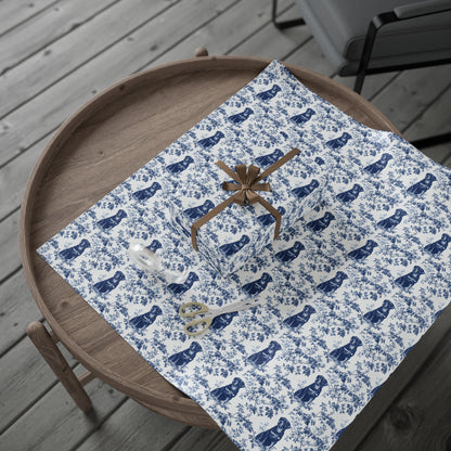 Rottweiler French Toile De Jouy Wrapping Paper