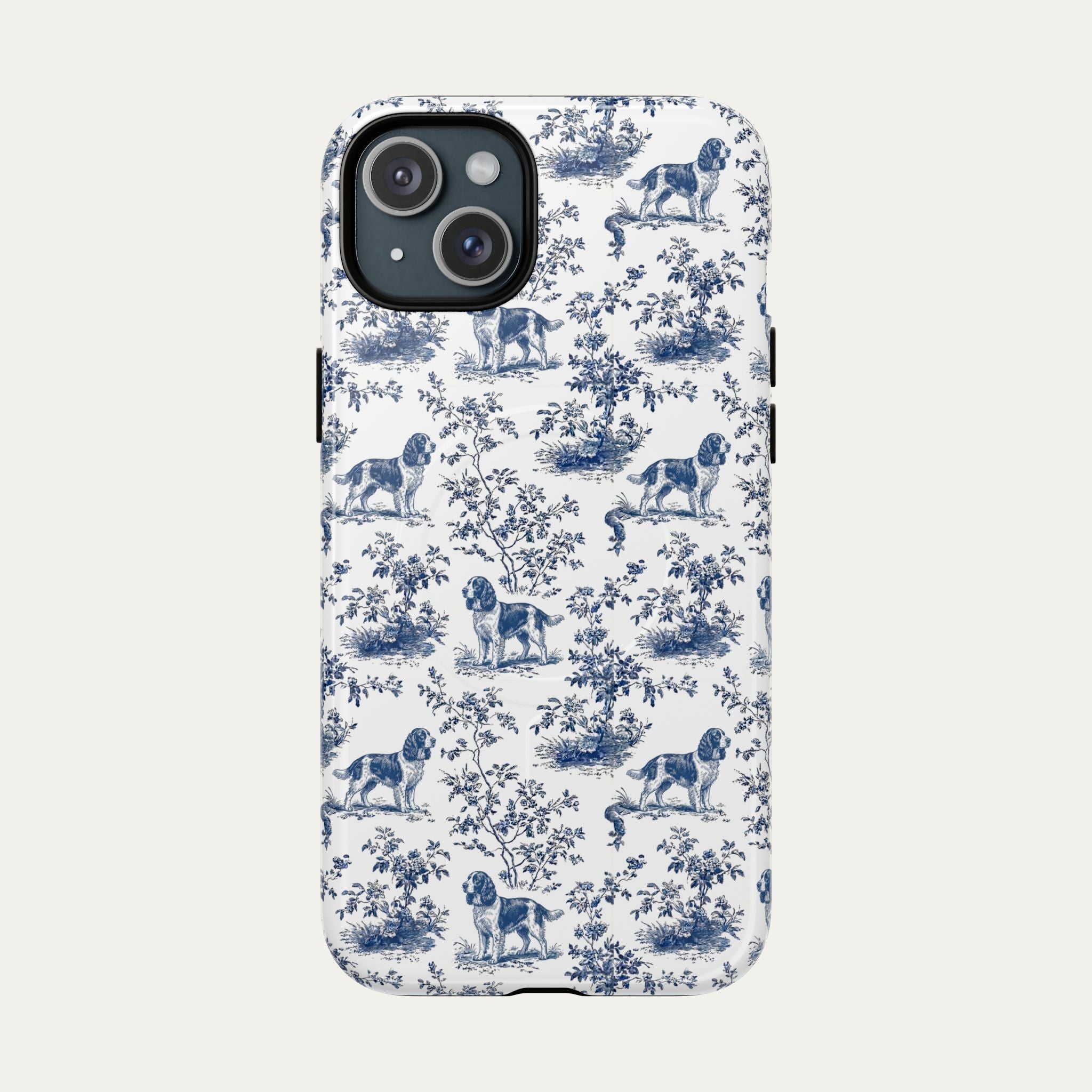 English Springer Spaniel Blue Toile Phone case