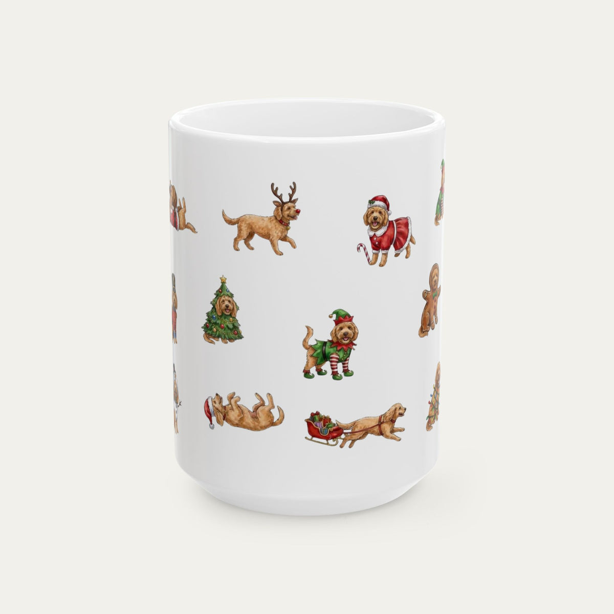 Goldendoodle Apricot Christmas Mug