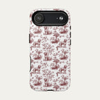 Spanish Water Dog Burgundy Toile phone Case