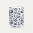 Saluki Blue Toile Mug