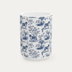 Saint Bernard Blue Toile Mug