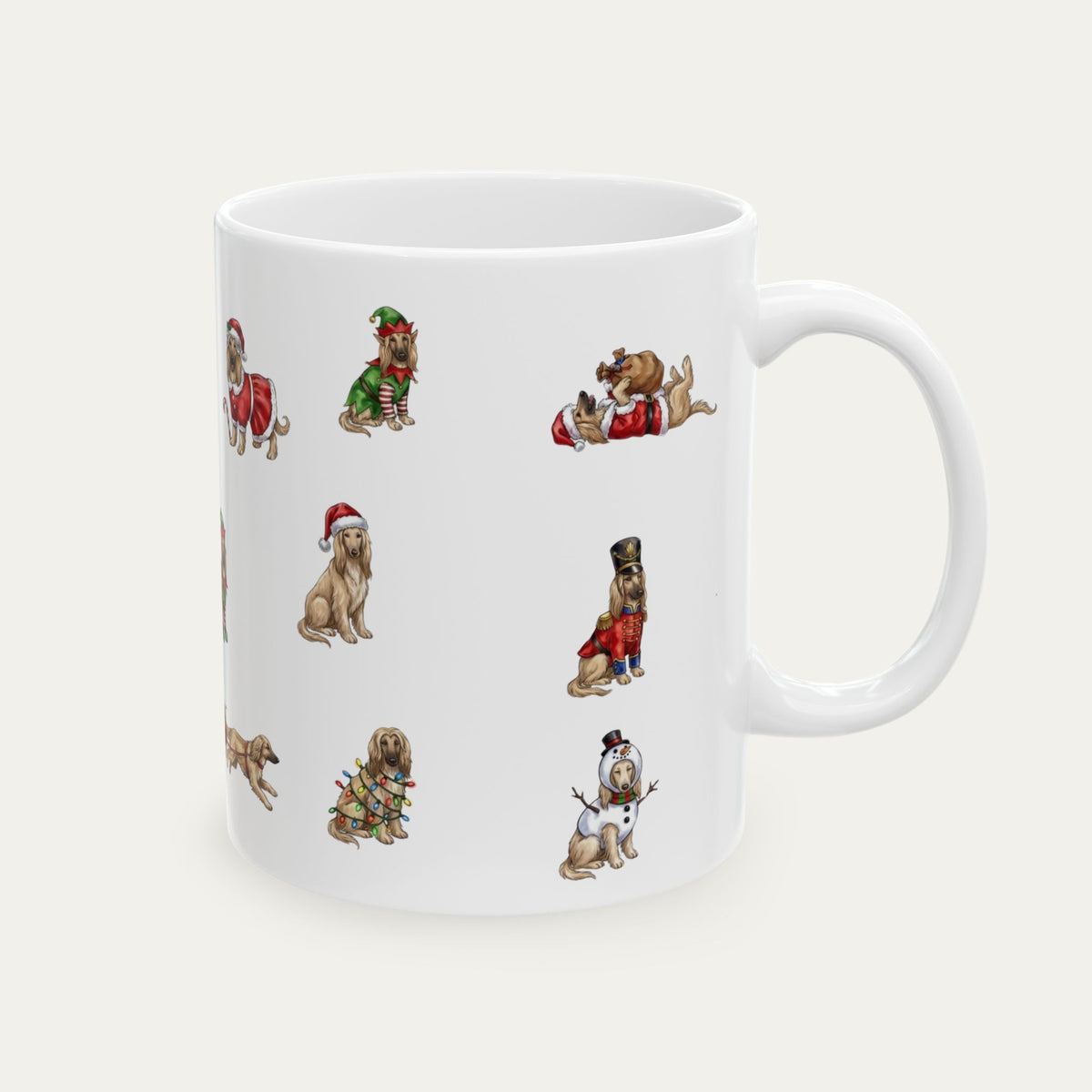 Afghan Hound Christmas Mug