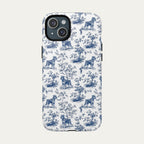Schnauzer Blue Toile Phone case