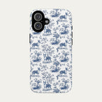 Bull Terrier Blue Toile Phone case