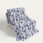 Australian Shepherd Toile De Jouy Fleece Blanket