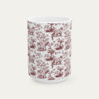 Ragdoll Cat Burgundy Toile Mug