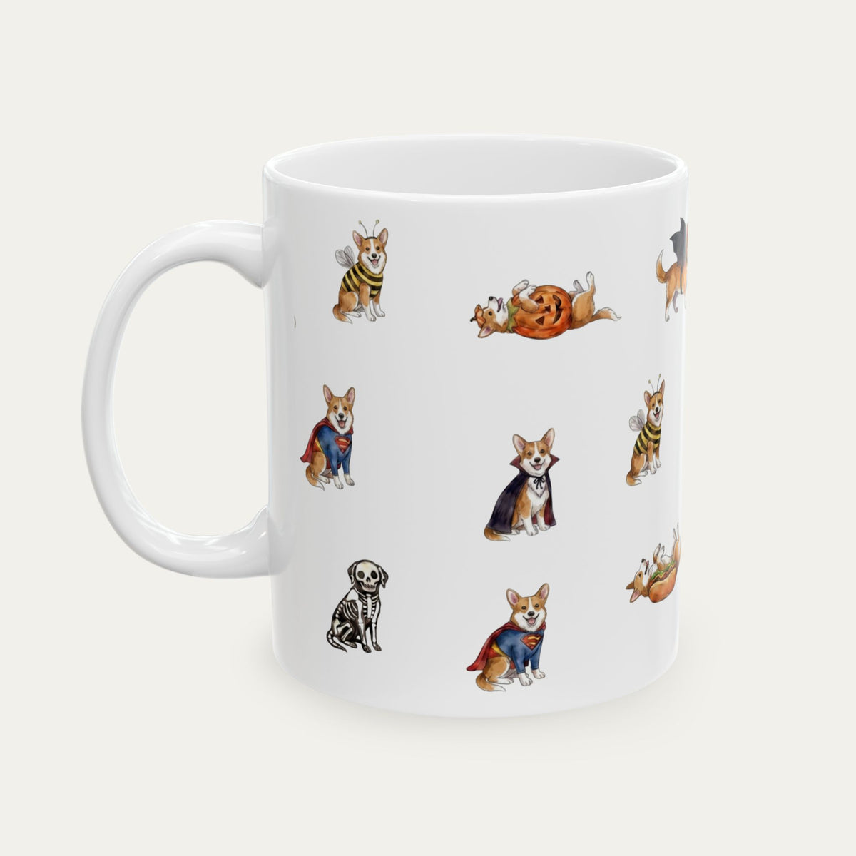 Corgi Halloween mug