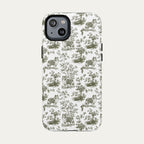 Shetland Sheepdog Sage Green Toile phone Case