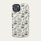 Toy Fox terrier Sage Green Toile phone Case