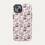 Shar Pei Burgundy Toile phone Case