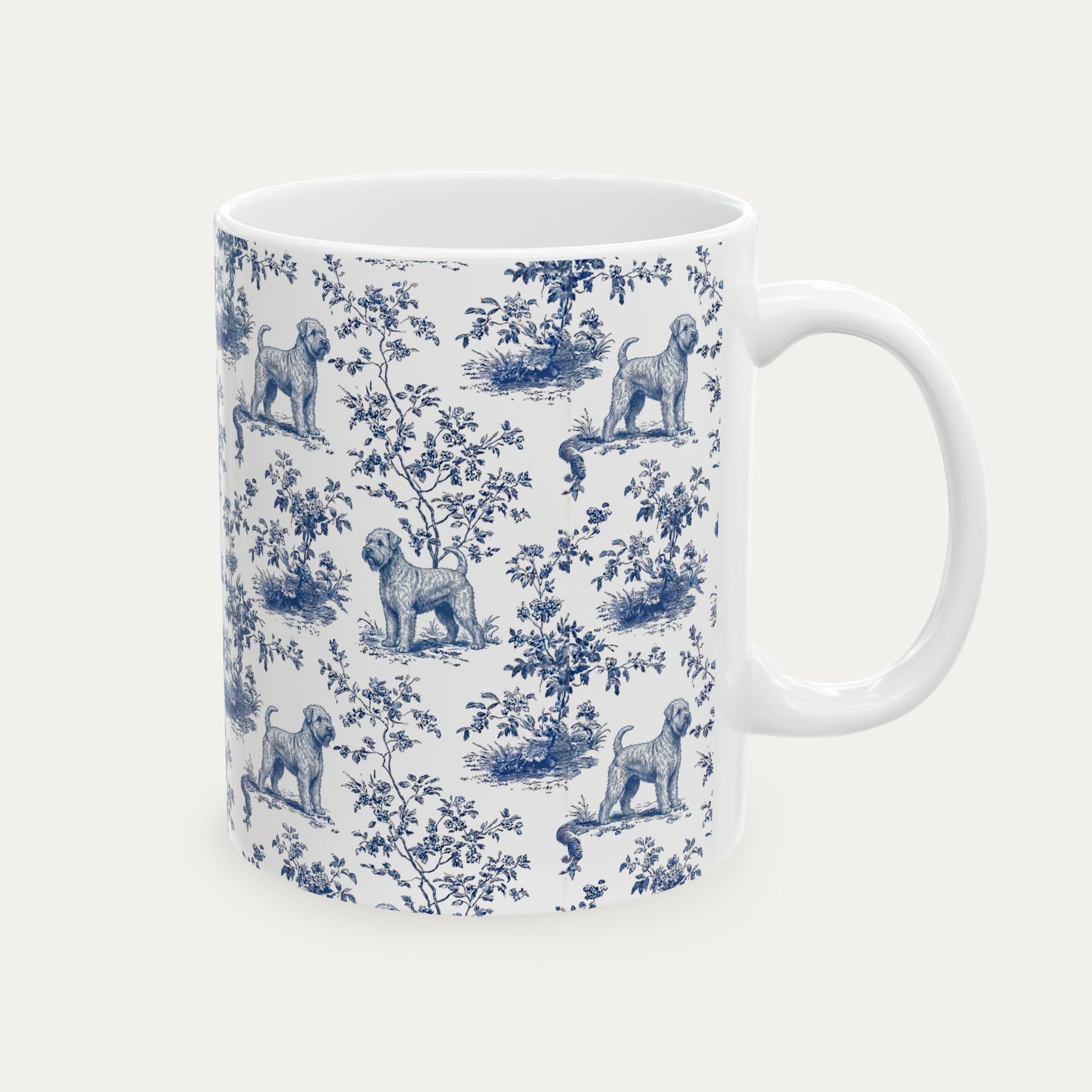 Wheaten Terrier Blue Toile Mug