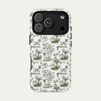 Toy Fox terrier Sage Green Toile phone Case