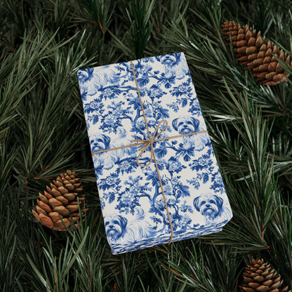 Maltese French Toile De Jouy Wrapping Paper