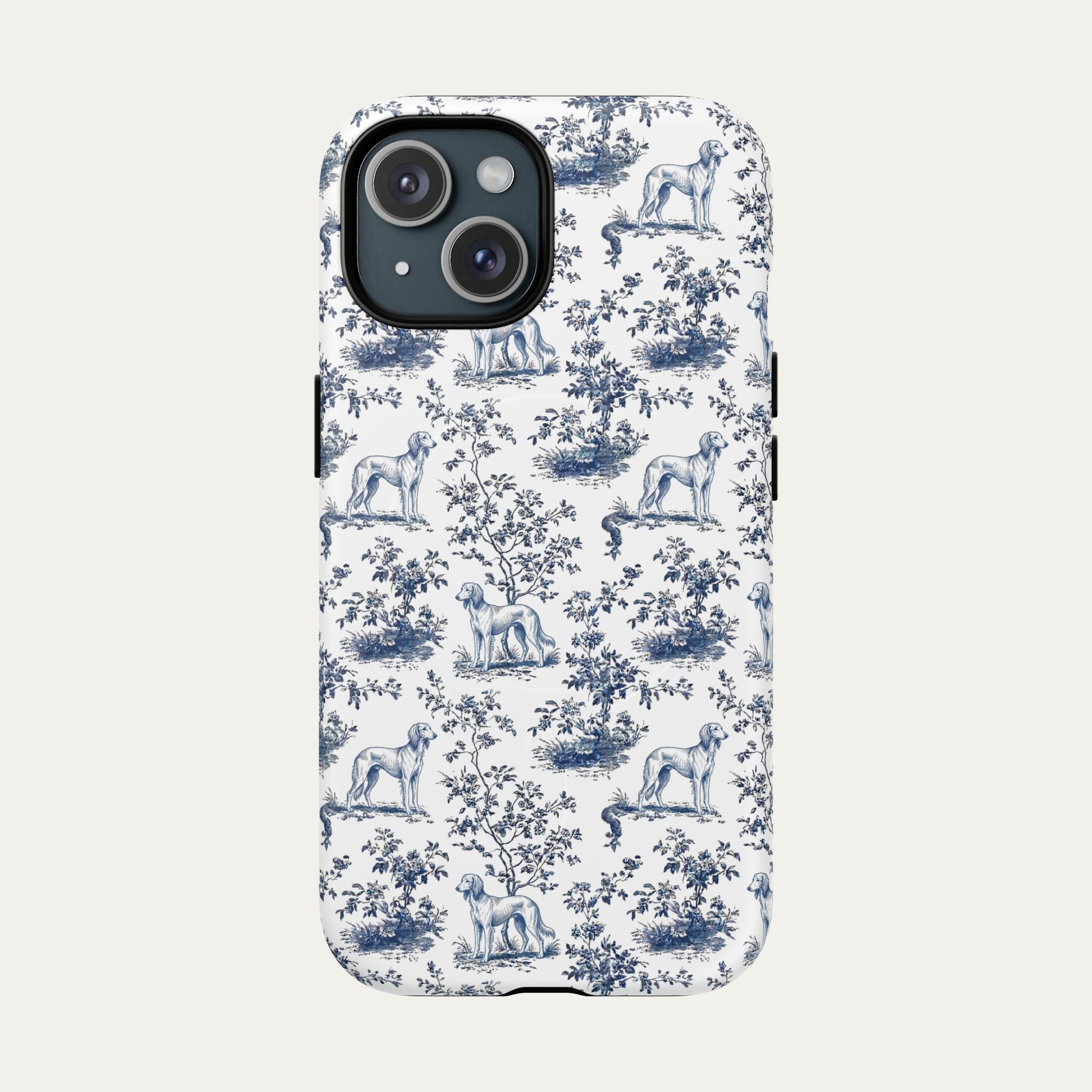 Saluki Blue Toile Phone case