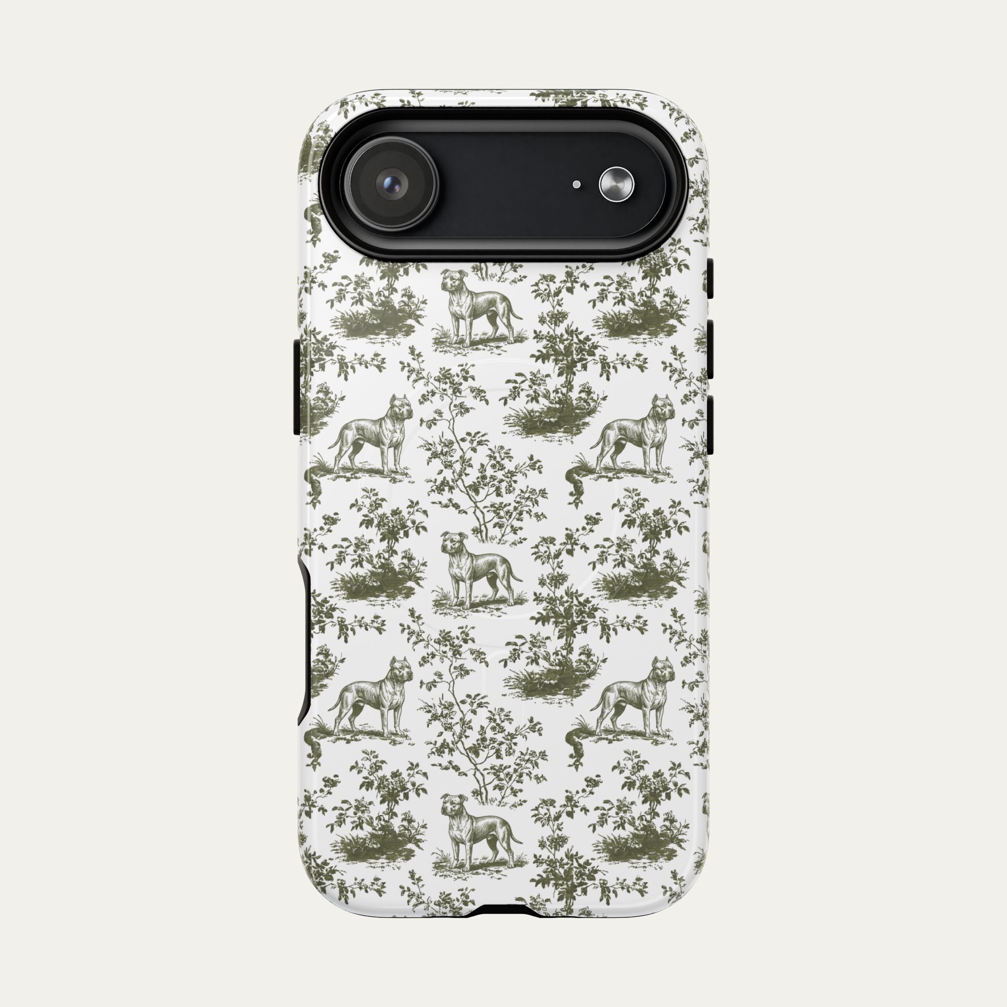 Pitbull Sage Green Toile phone Case