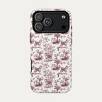 Akita Burgundy Toile phone Case