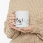 Custom Great Dane Harlequin  Christmas Santa Hat Mug