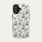 German Shepherd Sage Green Toile phone Case
