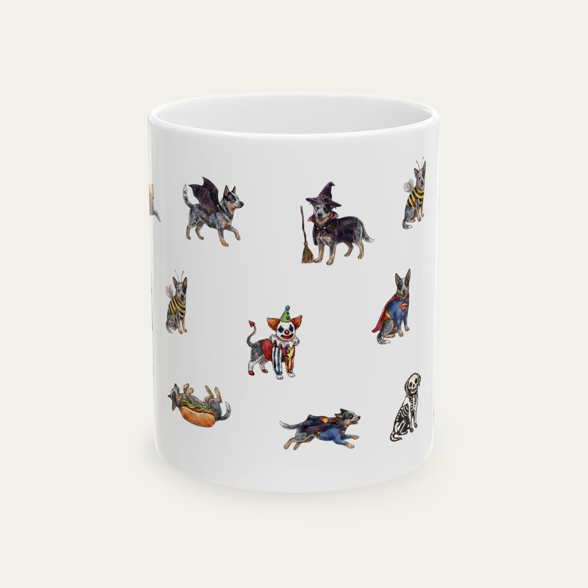 Australian Cattle  Blue Halloween mug