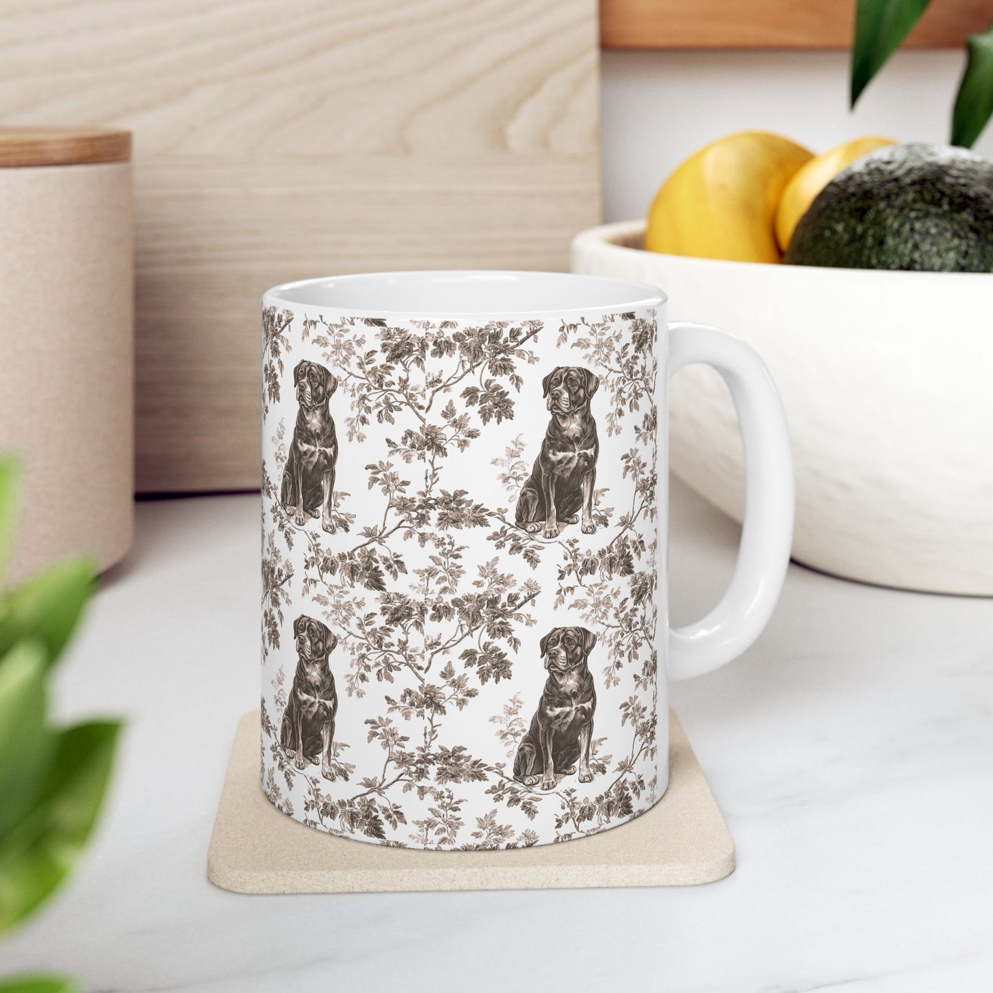 Rottweiler Toile De Jouy Mug