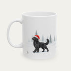 Custom Goldendoodle  Black Christmas Santa Hat Mug