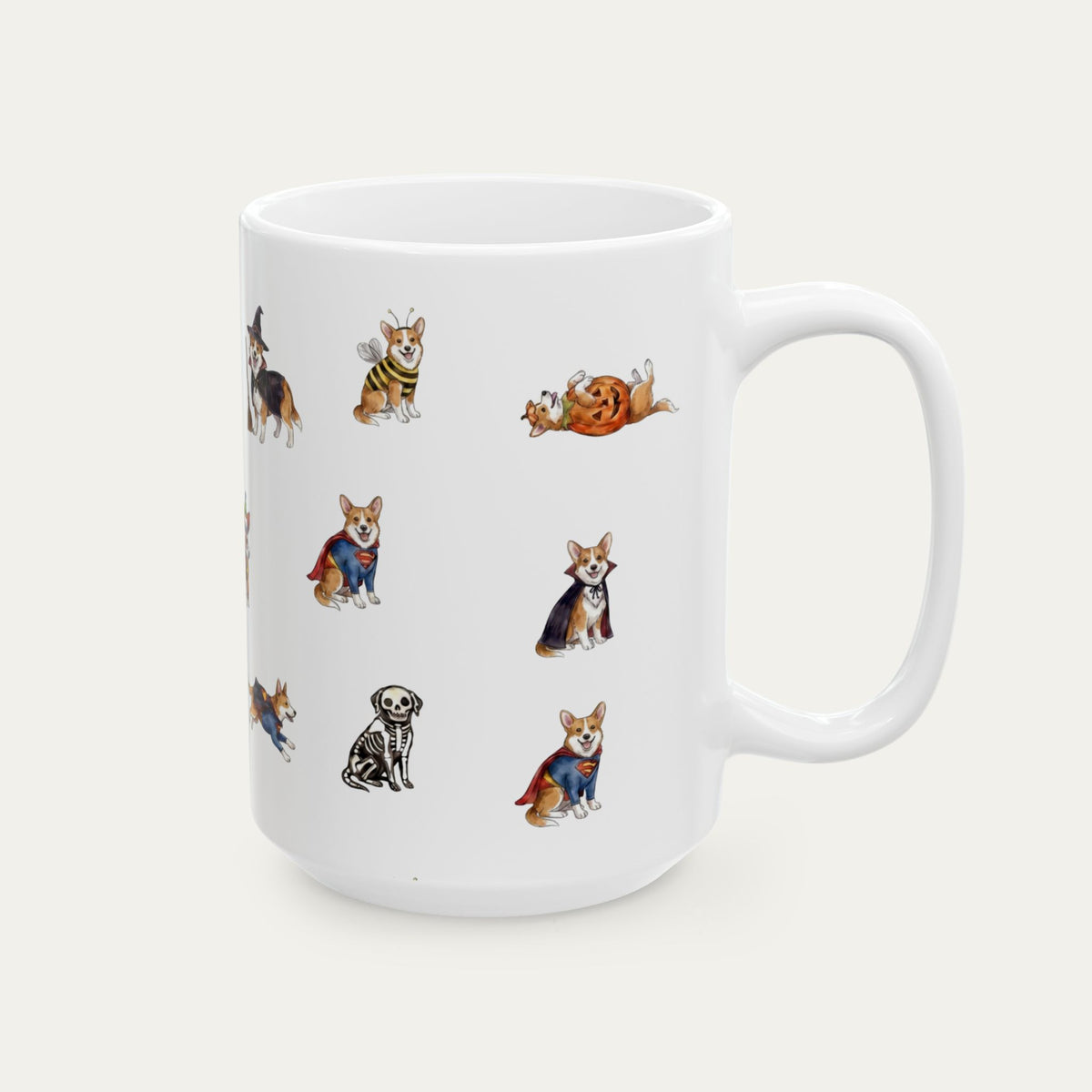 Corgi Halloween mug