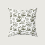 Labrador Retriever Sage Green French Toile Pillow