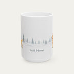 Custom Labrador Retriever Yellow Christmas Santa Hat Mug