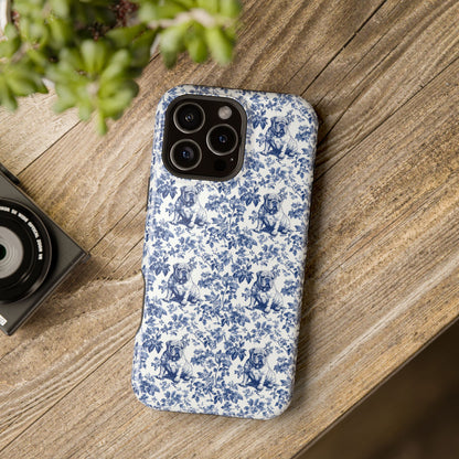 English Bulldog Toile De Jouy Magnetic Phone Case