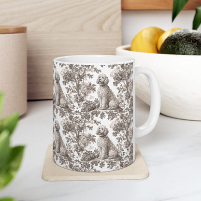 Goldendoodle Toile De Jouy Mug