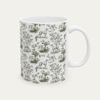 Greyhound Sage Green Toile Mug