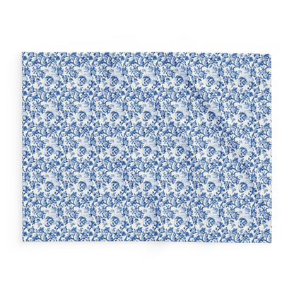 Maltese French Toile De Jouy Blanket