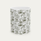 Shiba Inu Sage Green Toile Mug
