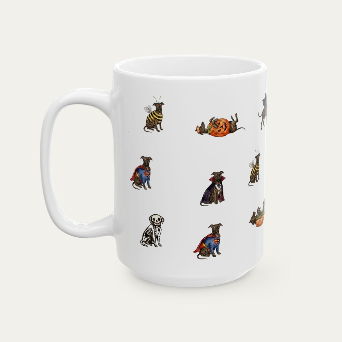 Greyhound Brindle Halloween mug