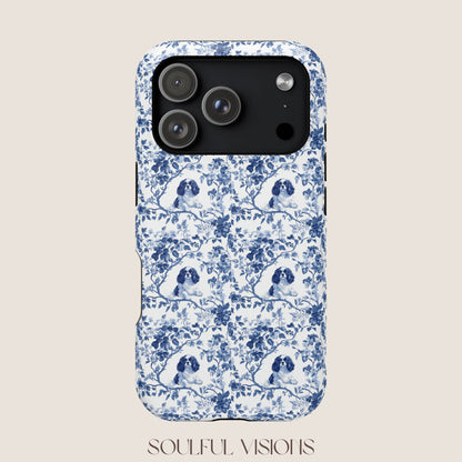 Cavalier King Charles Spaniel Toile De Jouy Magnetic Phone Case