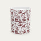 Rottweiler Burgundy Toile Mug