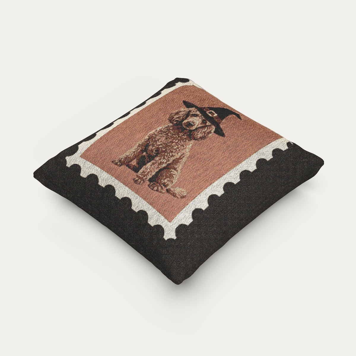 Poodle Halloween Woven Pillow