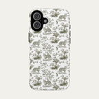 Bengal Cat Sage Green Toile phone Case