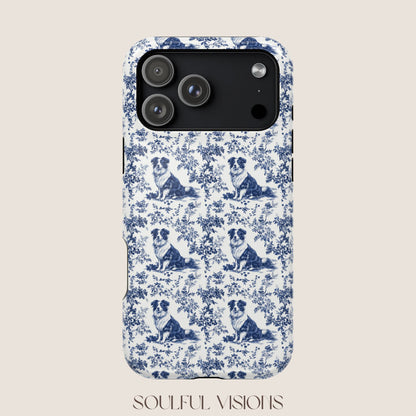 Australian Shepherd Toile De Jouy Magnetic Phone Case