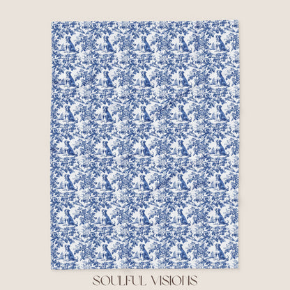 Pitbull Toile French Toile De Jouy Blanket