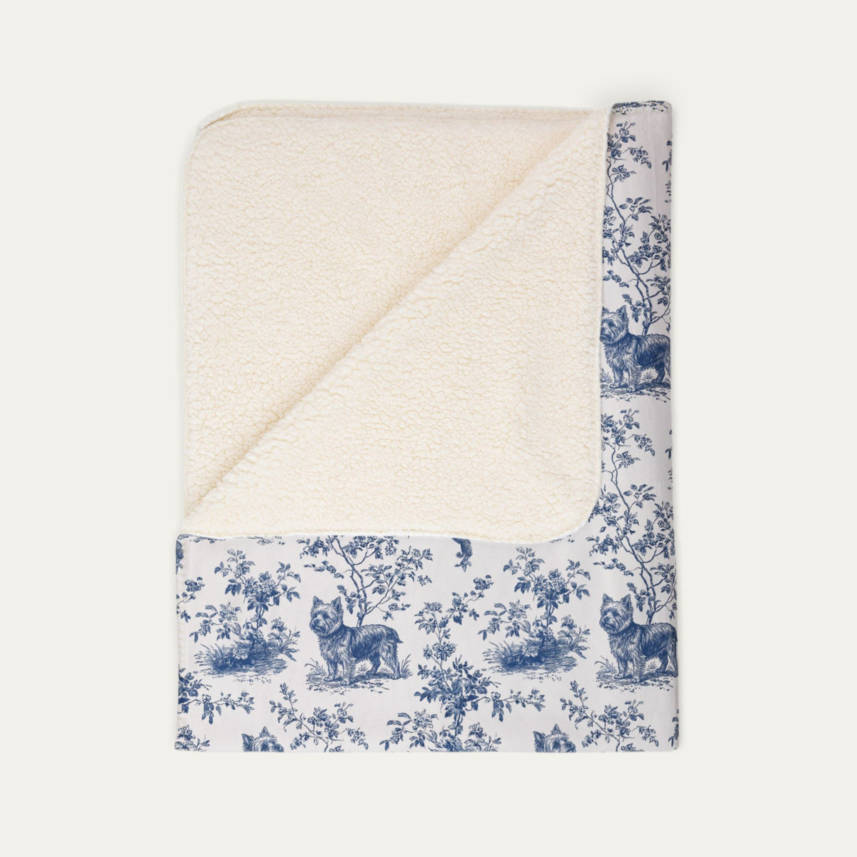 Yorkshire Terrier Toile De Jouy Fleece Blanket