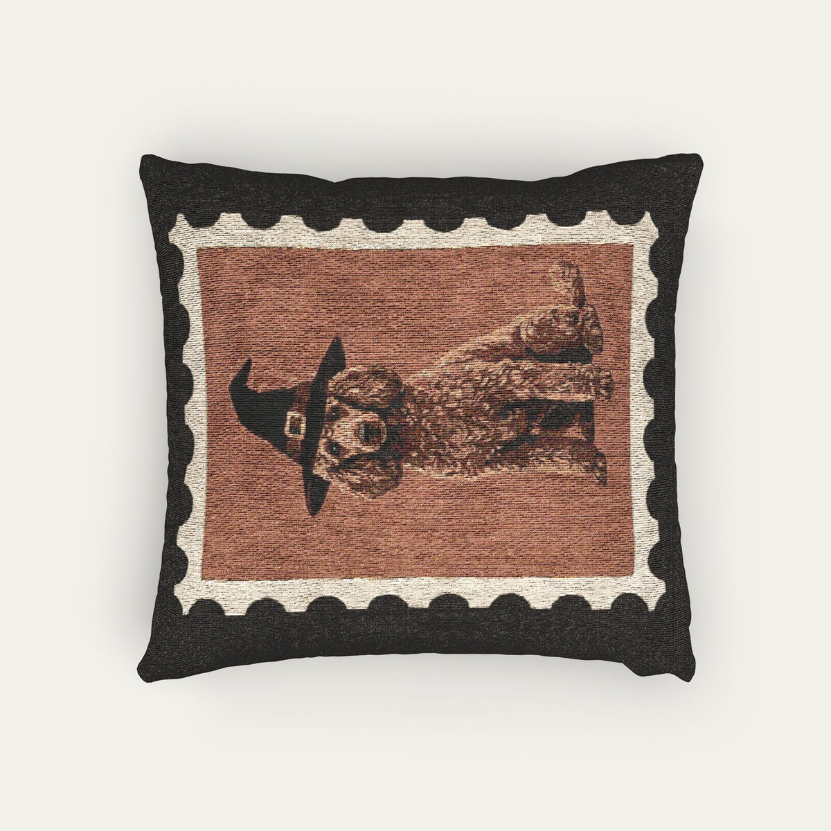 Poodle Halloween Woven Pillow