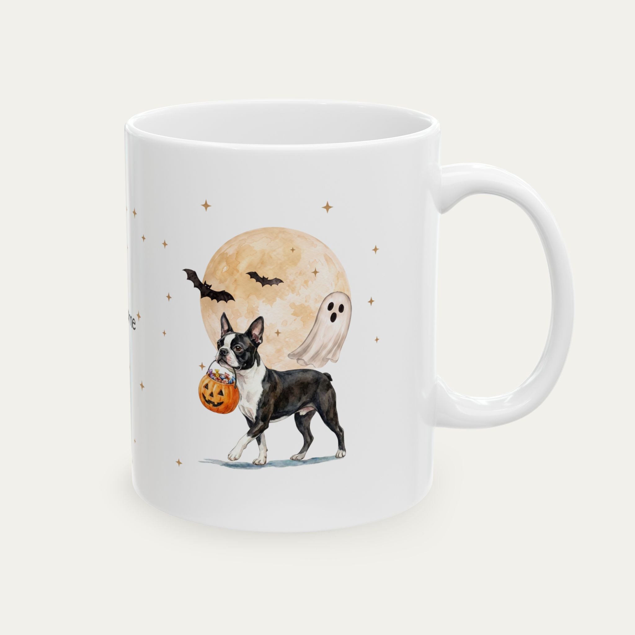 Custom Boston Terrier Halloween mug