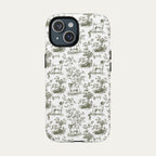 Jack Russell Terrier Sage Green Toile phone Case