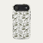 Boston Terrier Sage Green Toile phone Case