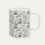 Bichon Frise Sage Green Toile Mug