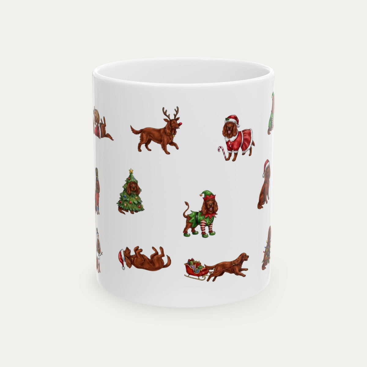 Irish Setter Christmas Mug