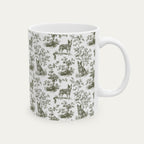 Australian Cattle Dog Sage Green Toile Mug